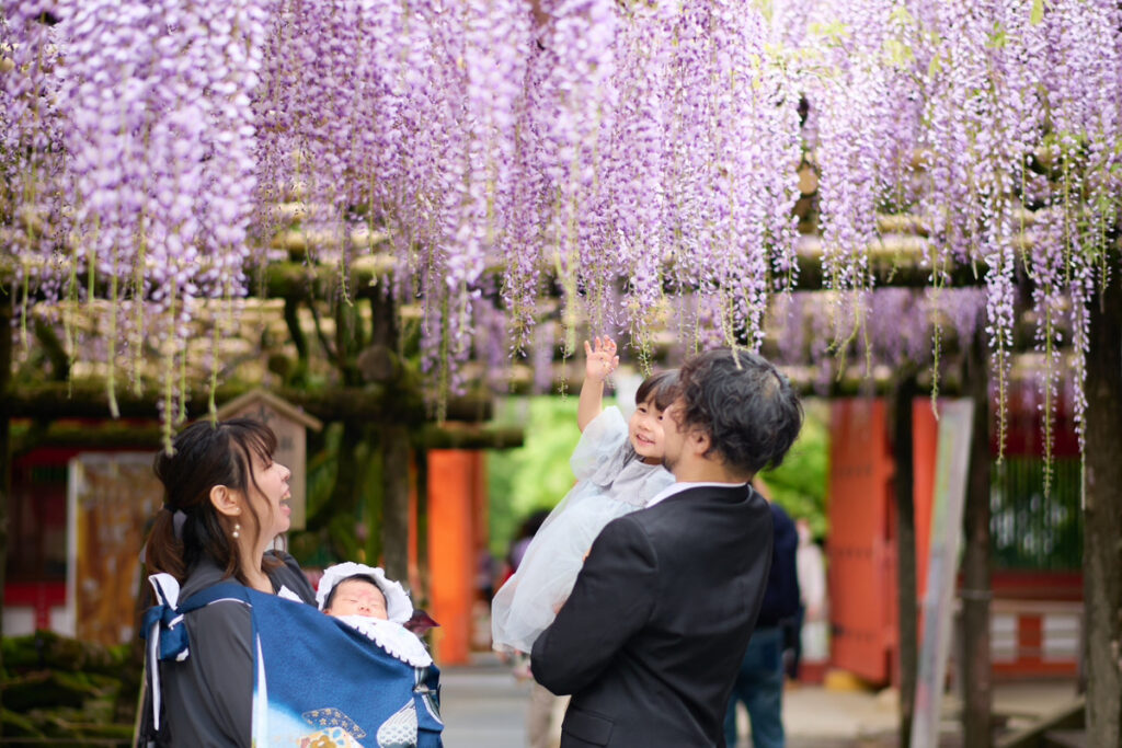 お宮参り橿原市_フォトスタジオワタナベ(渡辺写真館)奈良橿原店_神社への産着レンタル
